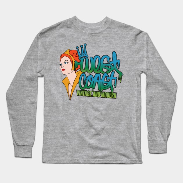 Teela West Coast Vintage Modern Long Sleeve T-Shirt by West Coast Vintage & Modern